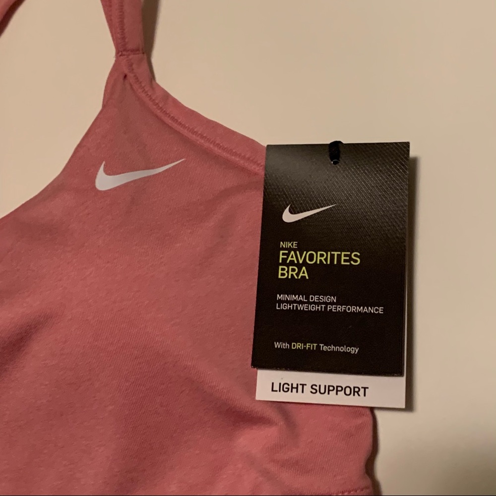 Nike favorites sports bra medium pink activewear - Picture 5 of 5